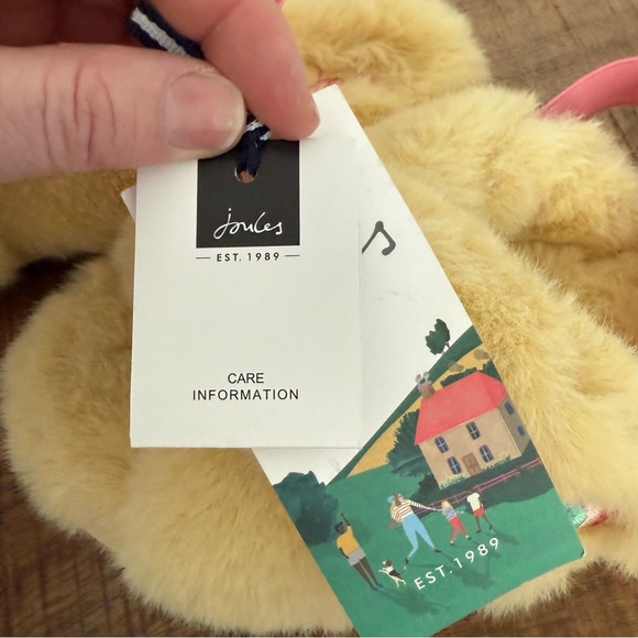 BNWT Joules Faux Fur Slippers Size Large - Picture 5 of 7